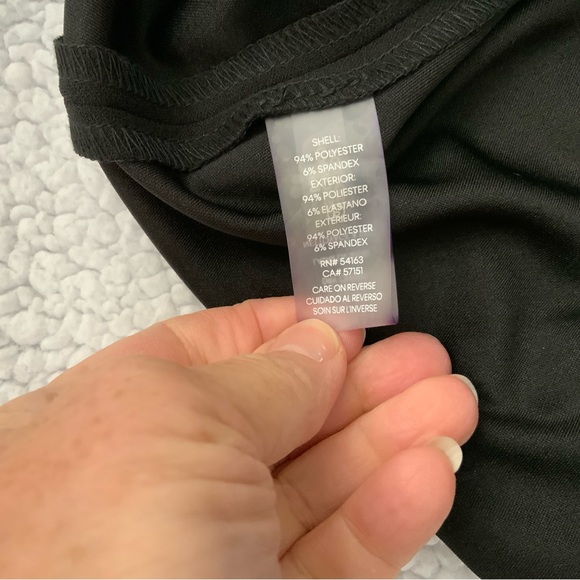 Calvin Klein Elegant Black Fit & Flare Dress Size 6 Side Buckle Quiet Luxury New - Picture 14 of 15